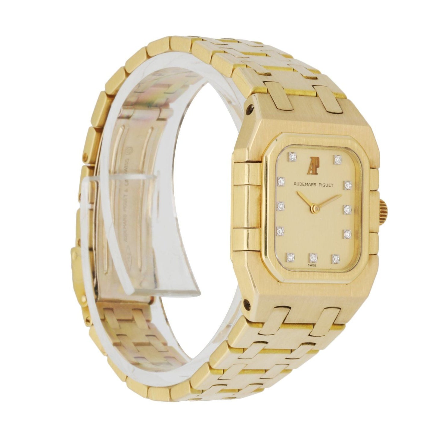 Audemars Piguet 18K Yellow Gold & Diamond Dial Ladies Watch