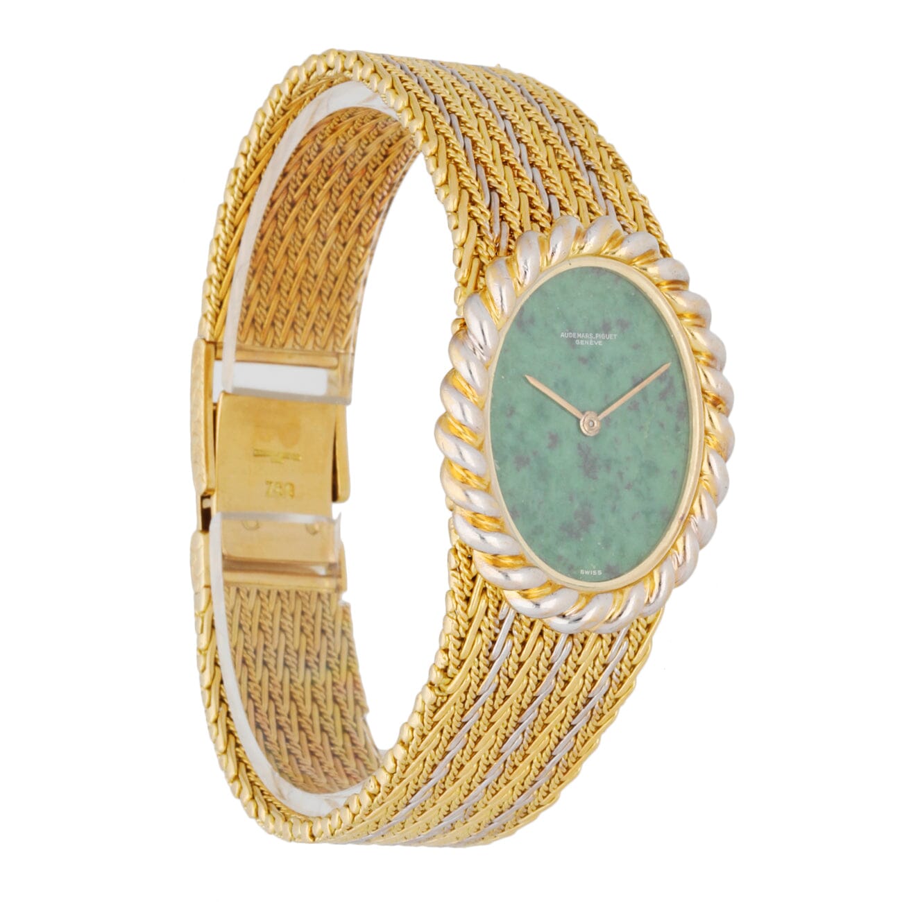 Audemars Piguet Jade Dial 18K Yellow Gold Ladies Watch