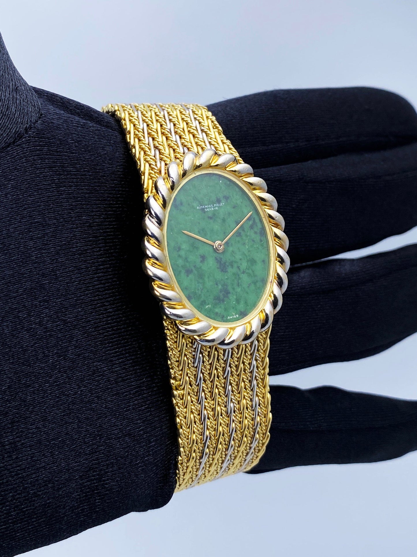 Audemars Piguet Jade Dial 18K Yellow Gold Ladies Watch