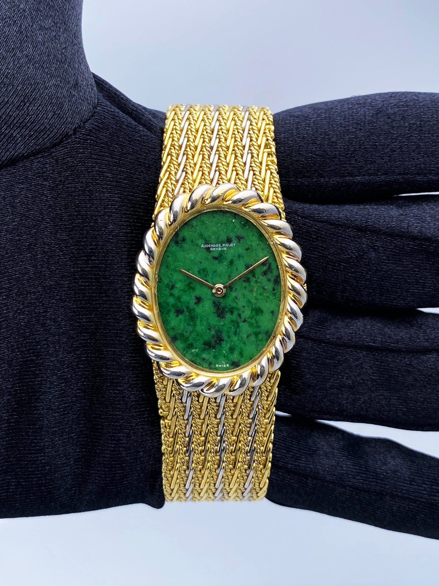 Audemars Piguet Jade Dial 18K Yellow Gold Ladies Watch