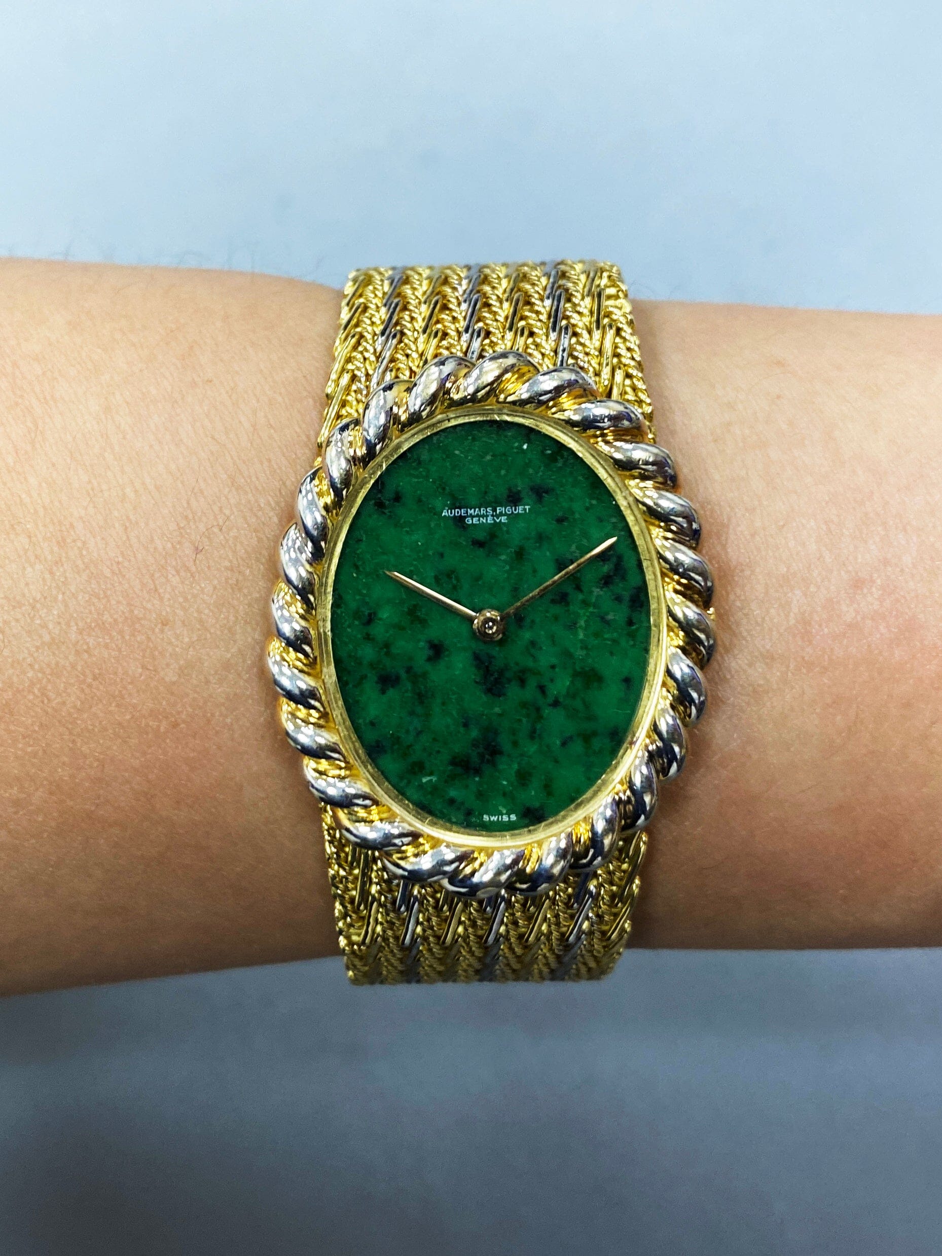 Audemars Piguet Jade Dial 18K Yellow Gold Ladies Watch