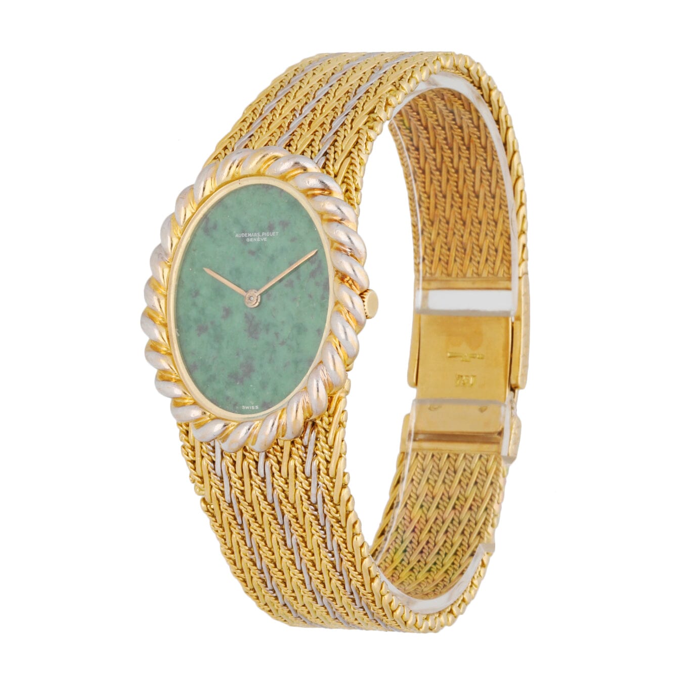 Audemars Piguet Jade Dial 18K Yellow Gold Ladies Watch