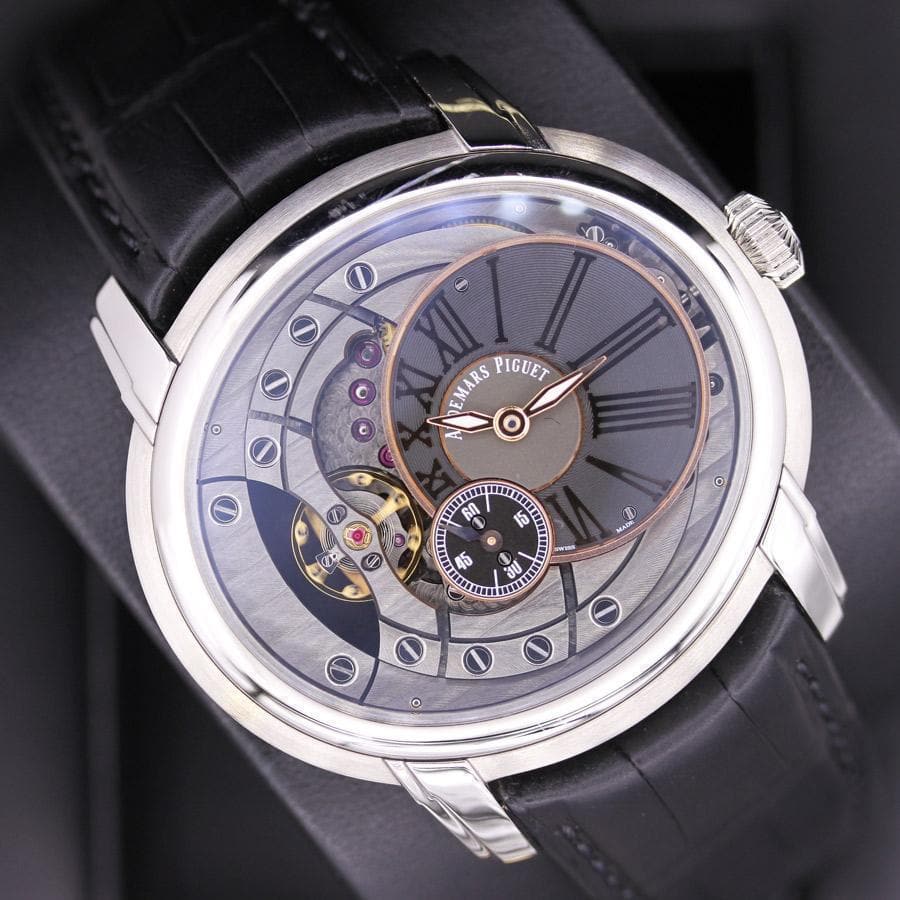 Audemars Piguet Millenary 4104 47mm 15350ST Black/Openworked Dial Pre-Owned