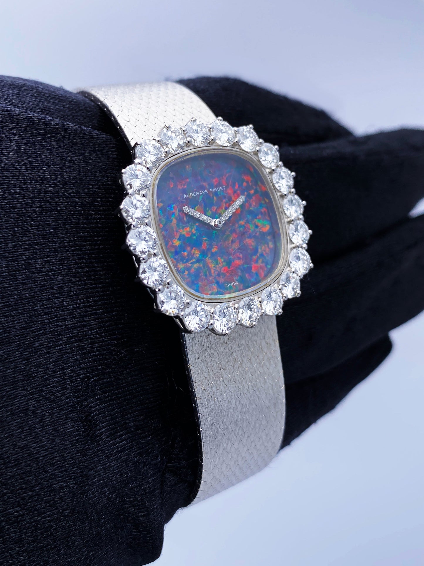 Audemars Piguet Opal Dial Diamond Bezel Ladies Watch