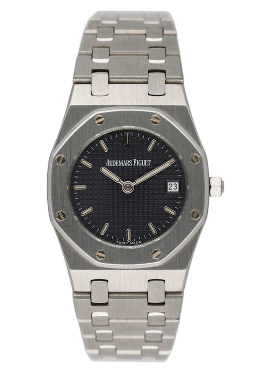 Audemars Piguet Royal Black Dial Stainless Steel Ladies Watch