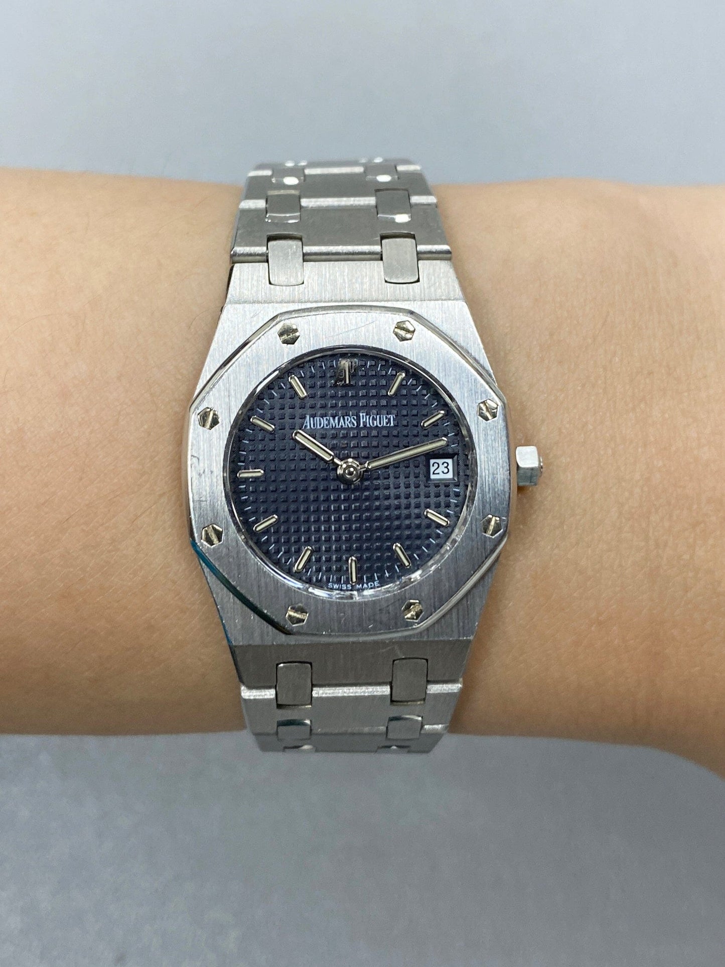 Audemars Piguet Royal Black Dial Stainless Steel Ladies Watch