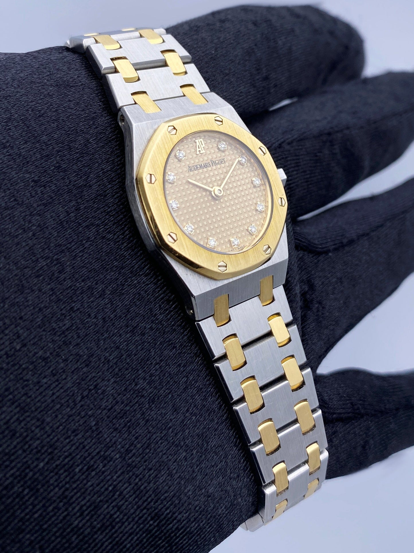 Audemars Piguet Royal Diamond Champagne Dial Two-Tone Ladies Watch