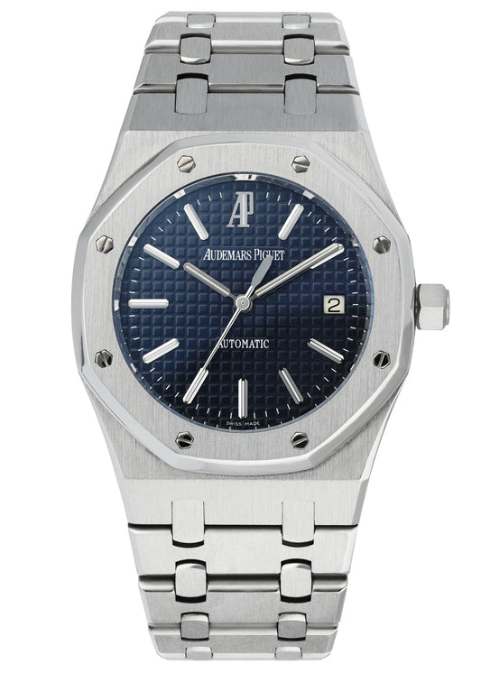 Audemars Piguet Royal Oak 15300ST Blue Dial Mens Watch Box Papers