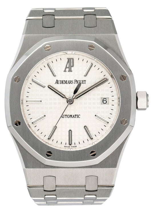 Audemars Piguet Royal Oak 15300ST White Dial Mens Watch Box Papers