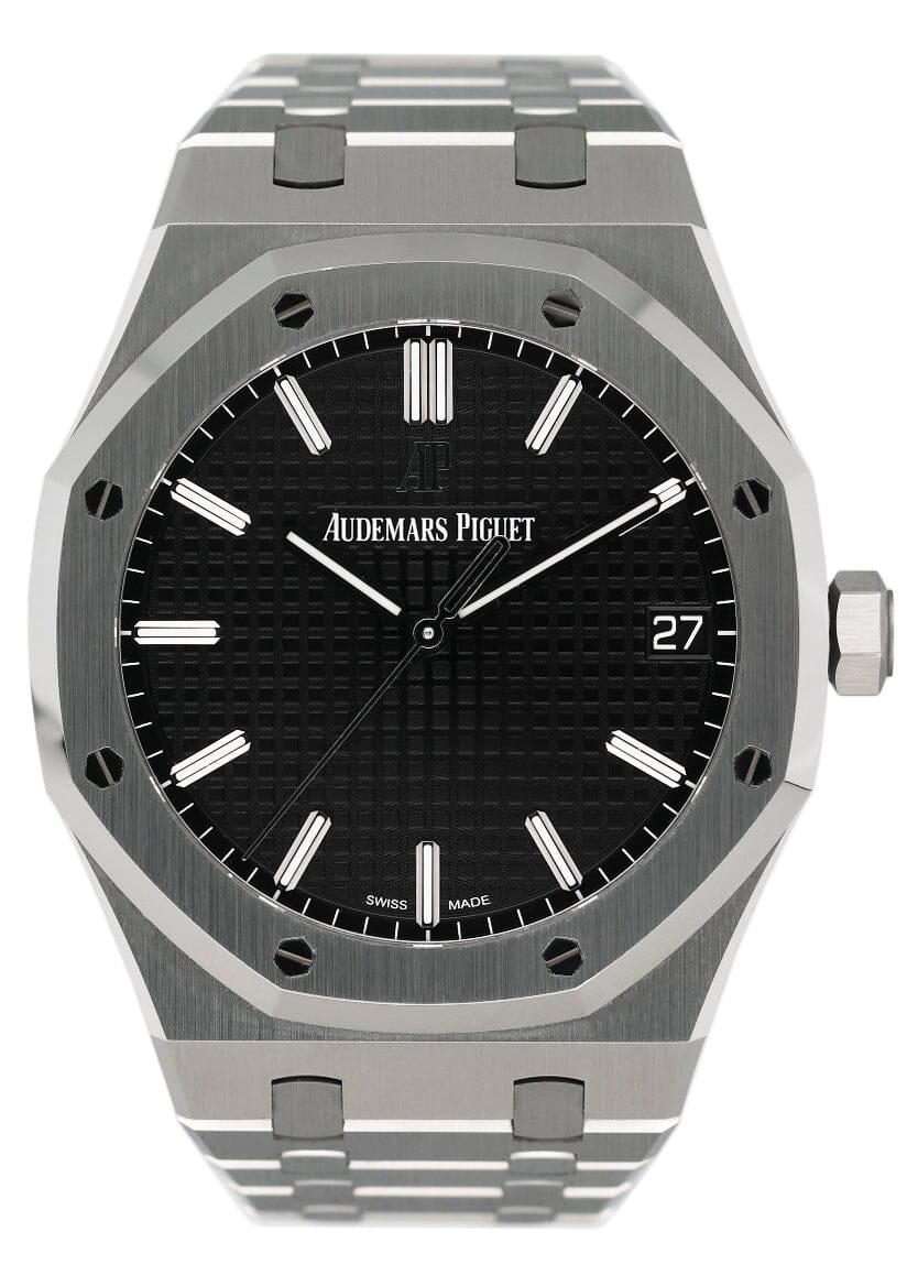 Audemars Piguet Royal Oak 15500ST Black Dial Mens Watch Box Papers