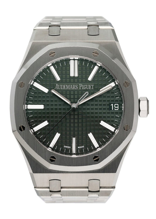 Audemars Piguet Royal Oak 15510T Green Dial Mens Watch Box Papers