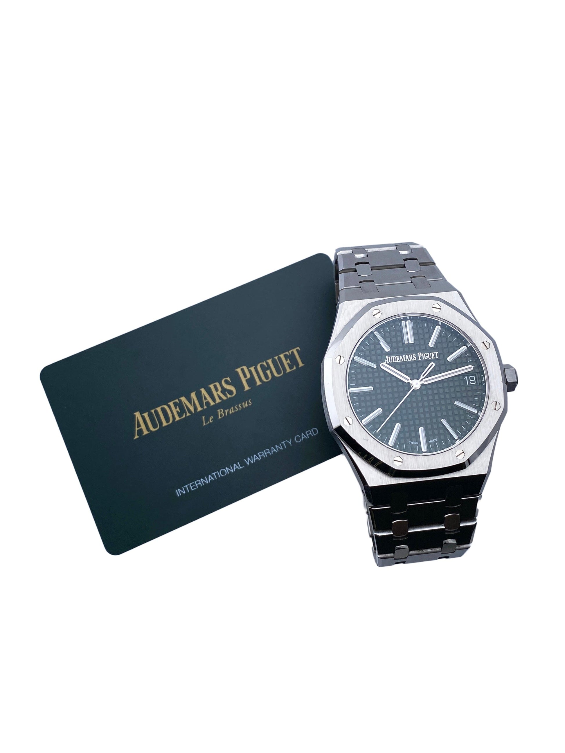 Audemars Piguet Royal Oak 15510T Green Dial Mens Watch Box Papers