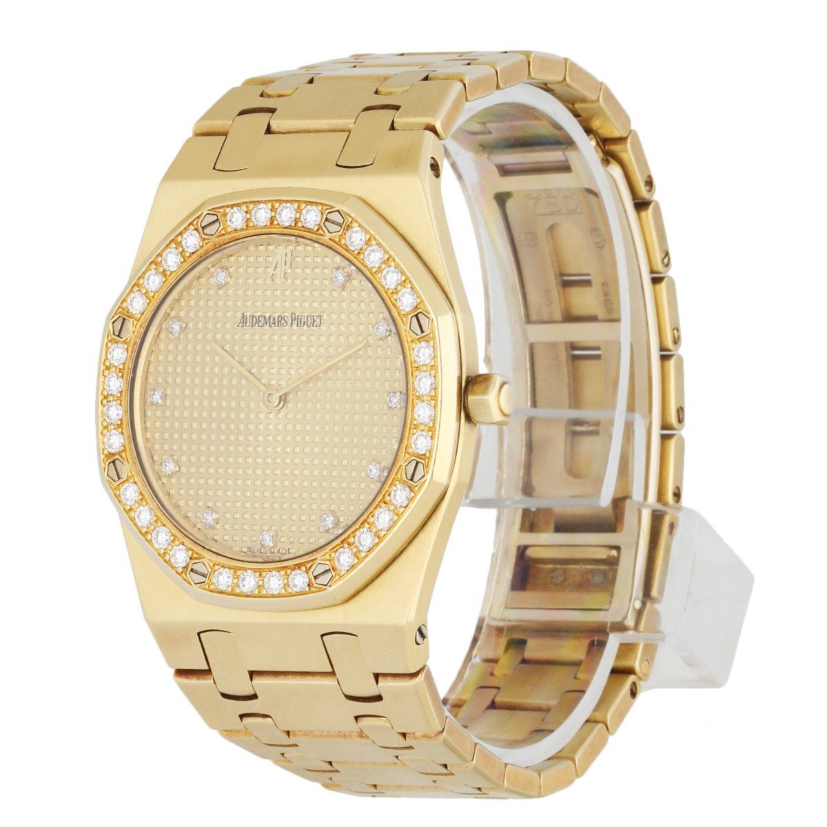 Audemars Piguet Royal Oak 18K Yellow Gold & Diamond Quartz Ladies Watch