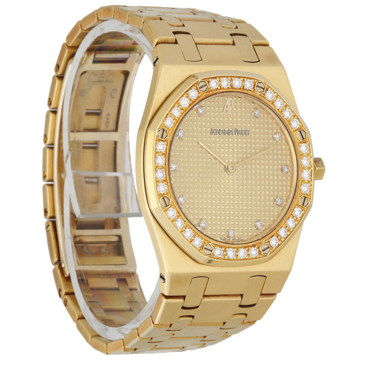 Audemars Piguet Royal Oak 18K Yellow Gold & Diamond Quartz Ladies Watch