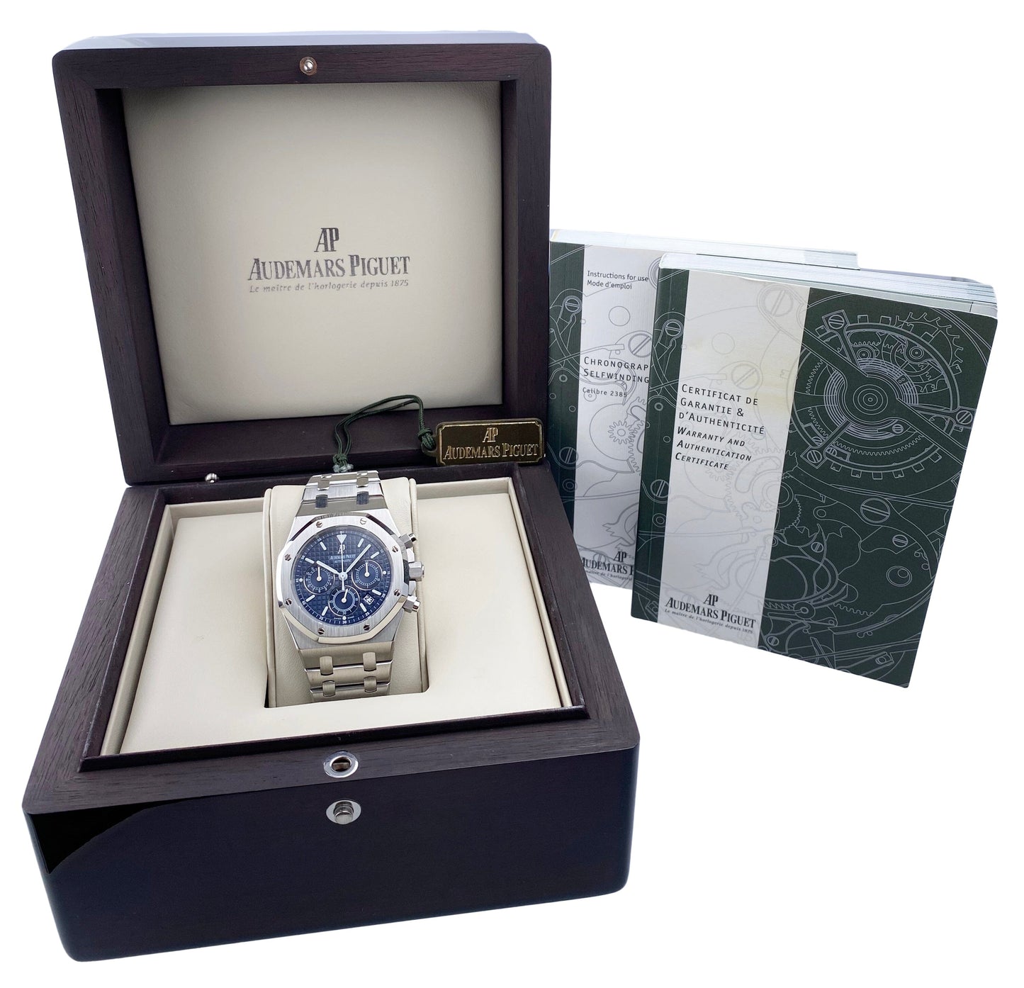 Audemars Piguet Royal Oak 25860ST Blue Dial Mens Watch Box Papers