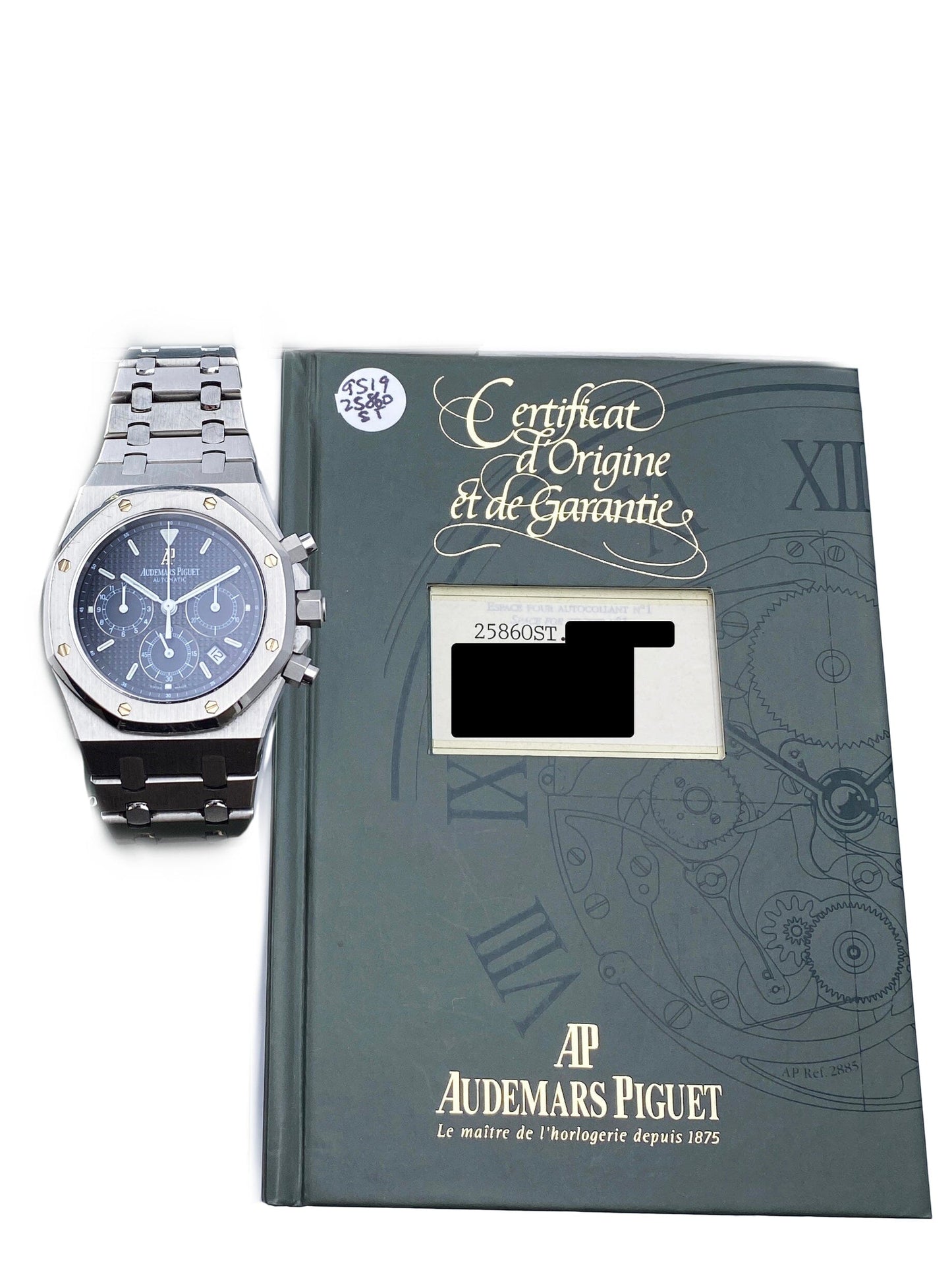 Audemars Piguet Royal Oak 25860ST Blue Dial Mens Watch With Papers