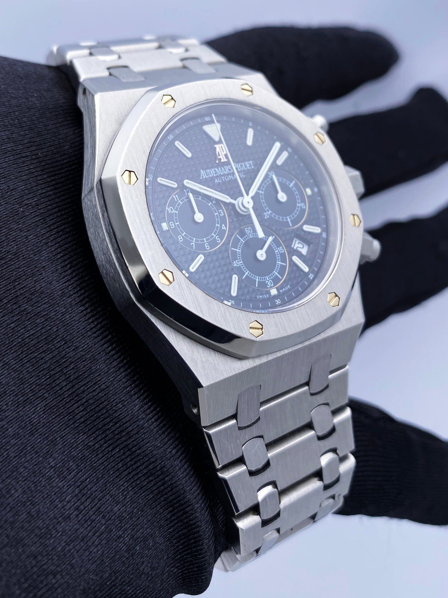 Audemars Piguet Royal Oak 25860ST Blue Dial Mens Watch With Papers