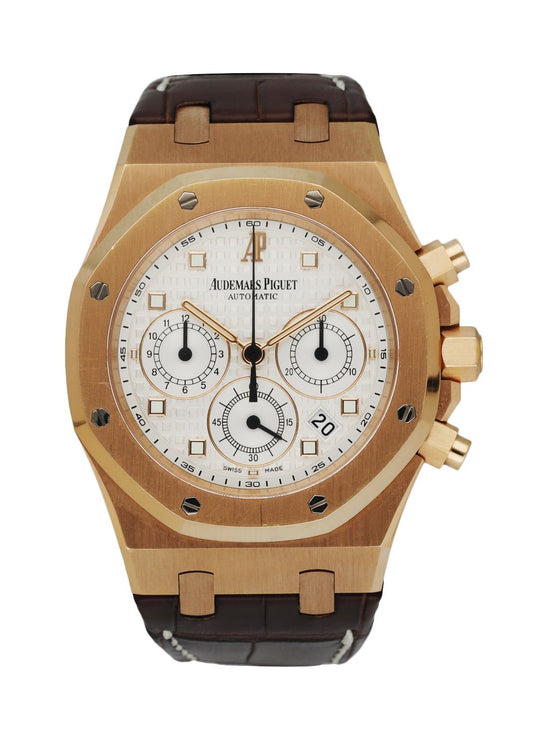 Audemars Piguet Royal Oak 26022OR 18K Rose Gold Chronograph Men's Watch