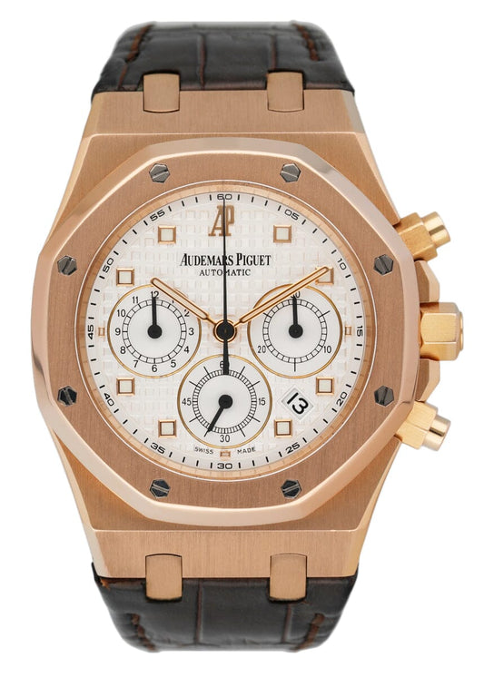 Audemars Piguet Royal Oak 26022OR 18K Rose Gold Mens Watch Box/Papers