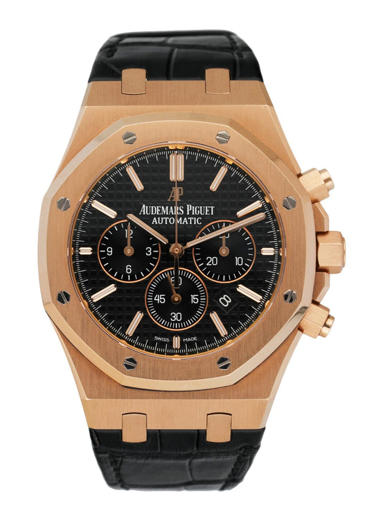 Audemars Piguet Royal Oak 26320OR 18K Rose Gold Chronograph Mens Watch