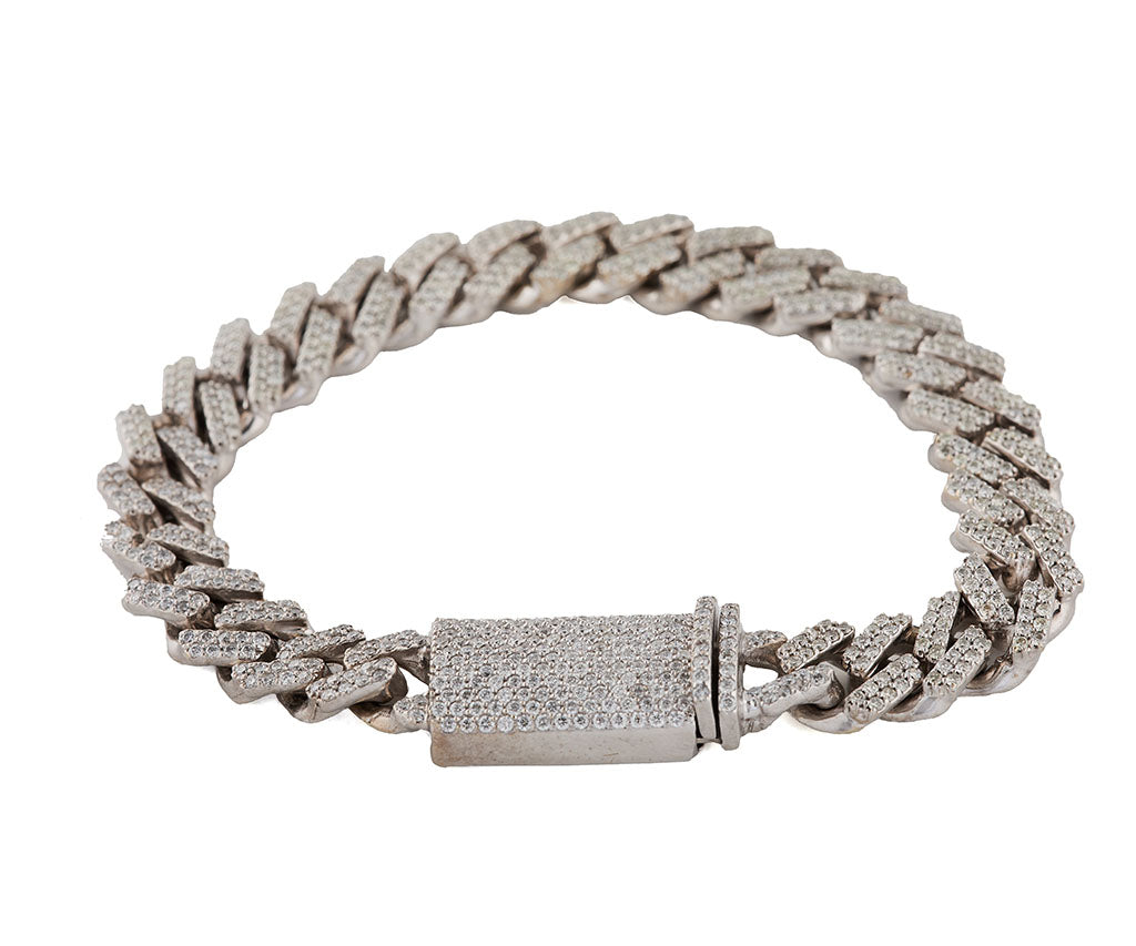 7.00ctw Diamond Curb Link Bracelet in 10K