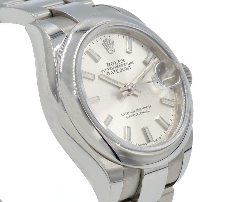 2002 Rolex Datejust 279160 28MM Silver Stick Dial Ladies Watch