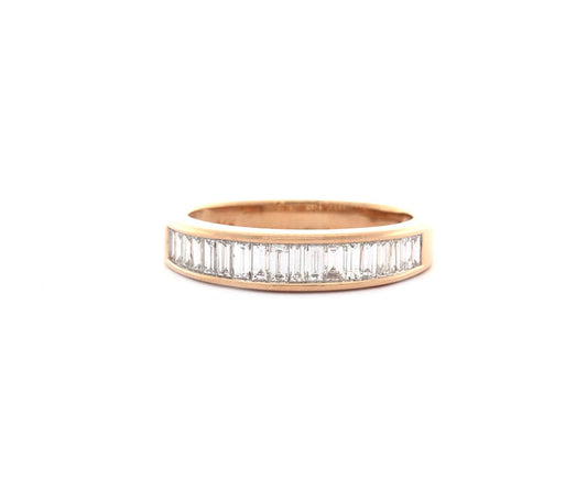 0.85ctw Baguette Diamond Channel Set Band Ring in 14K