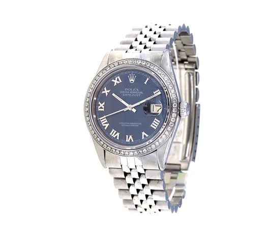 1979 Rolex Datejust 16030 36MM Aftermarket Diamond Bezel Watch