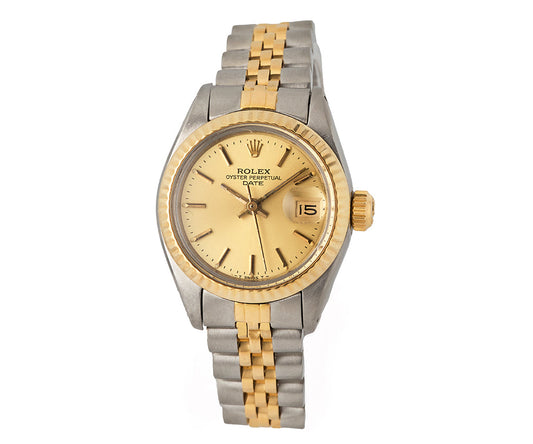 1981 Rolex Date 6917 24MM Champagne Index Dial Ladies Watch