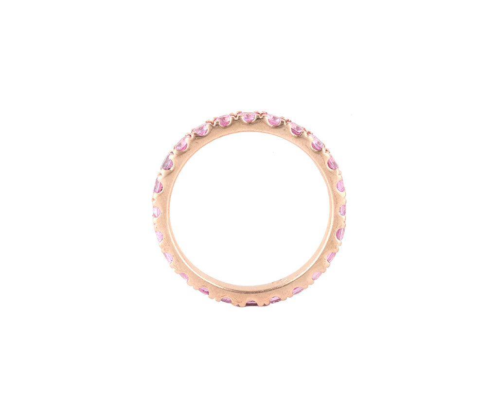 1.85ctw Pink Sapphire Eternity Band Ring in 14K