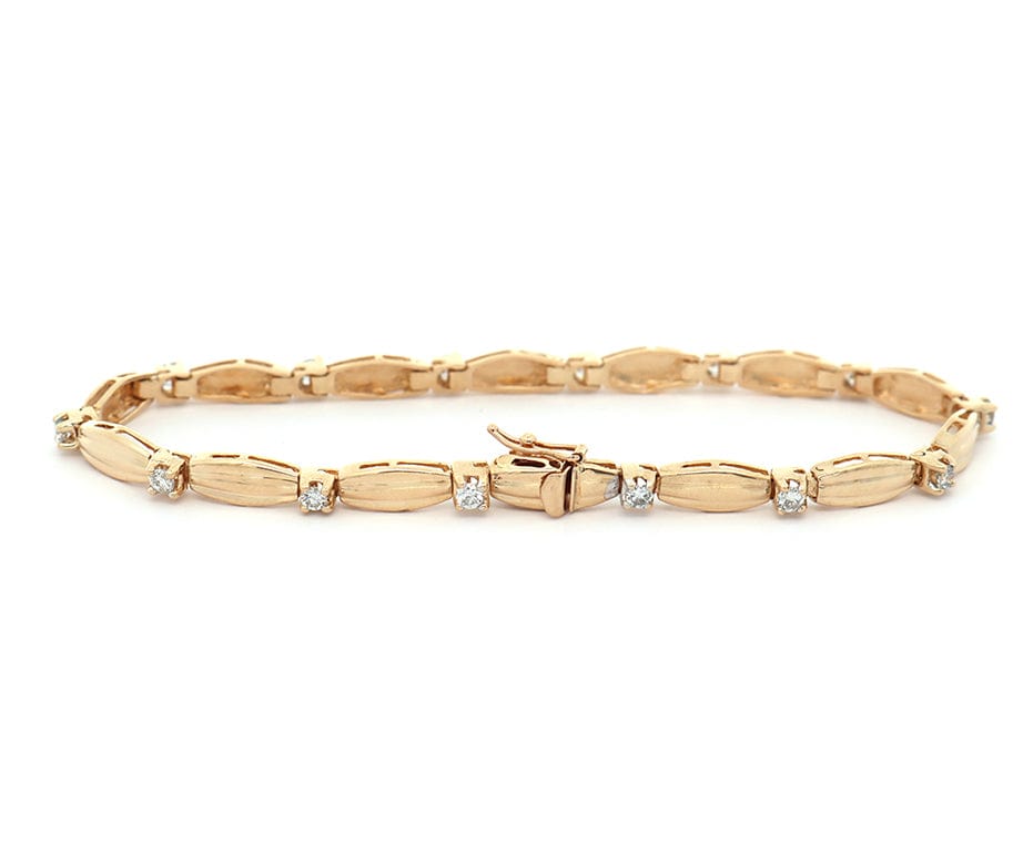 0.70ctw Diamond Station Link Bracelet in 14K