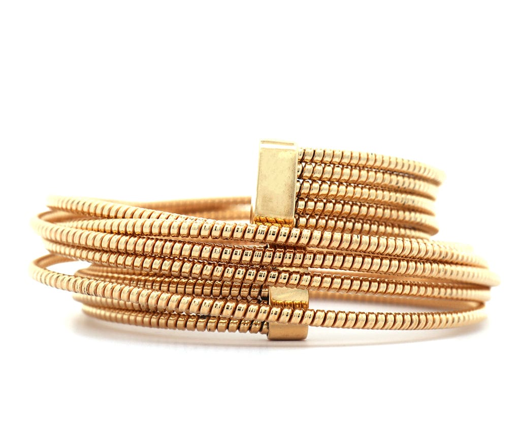 1.50ctw Diamond Bar Flexible Wrap Bangle Bracelet in 14K