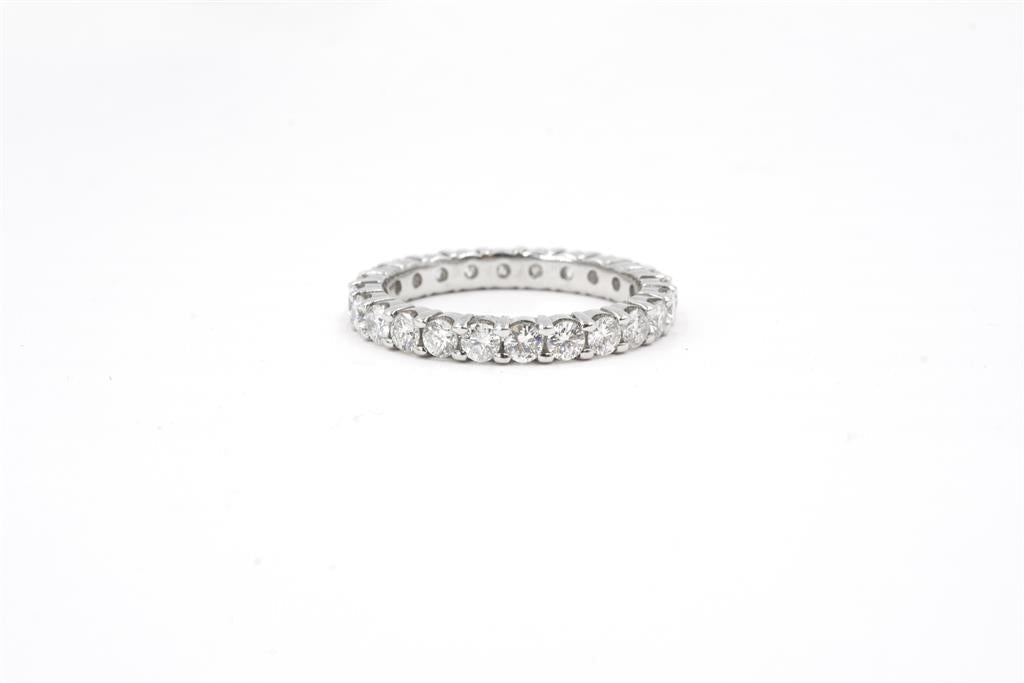 A Link Platinum Diamond Eternity Wedding Band