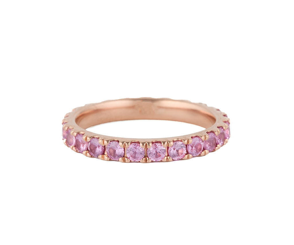 1.85ctw Pink Sapphire Eternity Band Ring in 14K