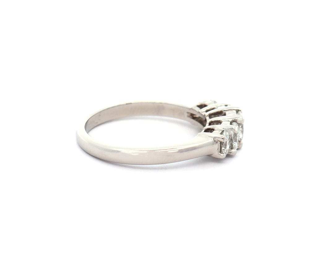 0.75ctw Oval Diamond Graduated Five Stone Band Ring in Platinum