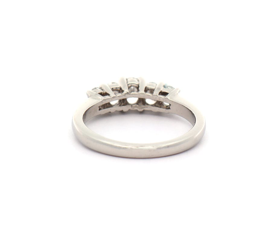 0.75ctw Oval Diamond Graduated Five Stone Band Ring in Platinum