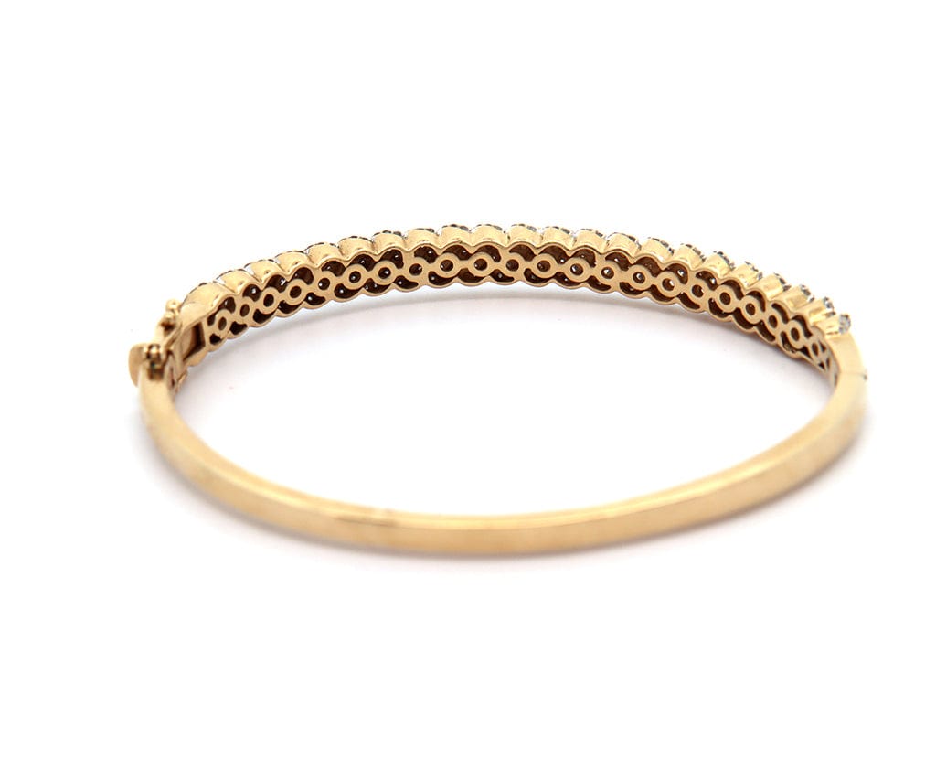 2.00ctw Diamond Swirl Bangle Bracelet in 14K