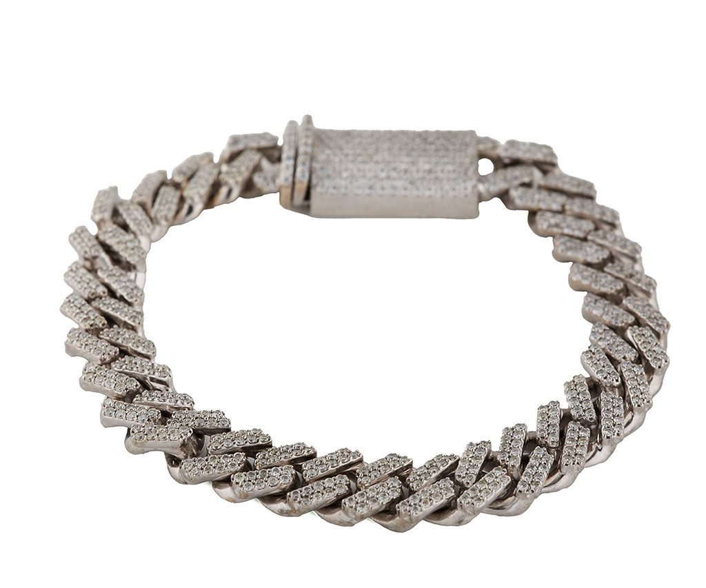 7.00ctw Diamond Curb Link Bracelet in 10K