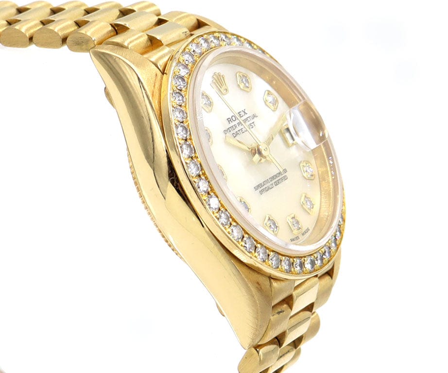 1995 Rolex Datejust 69138 26MM MOP Diamond Dial and Bezel Ladies Watch