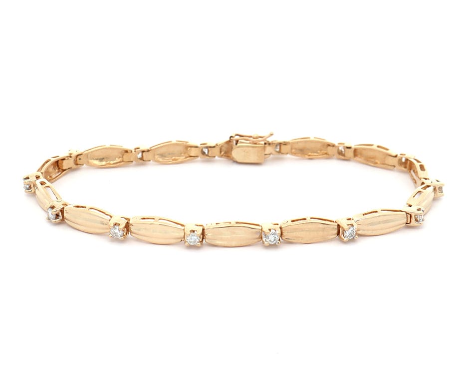 0.70ctw Diamond Station Link Bracelet in 14K