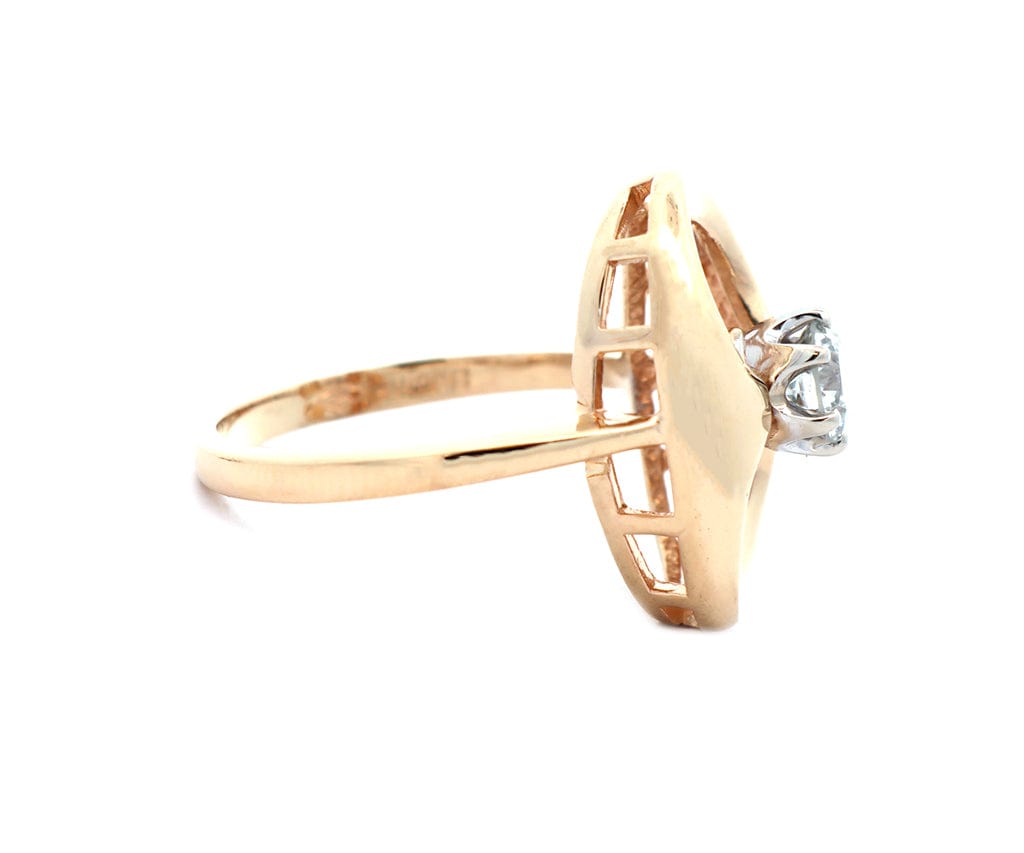 0.40ct Round Diamond Gucci Style Ring in 14K