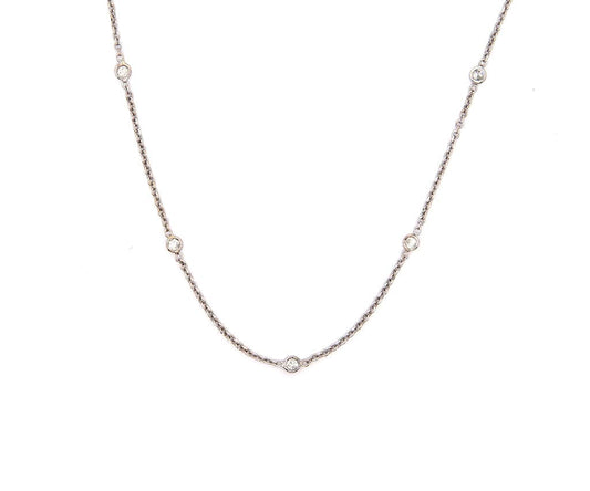 0.50ctw Round Diamond Thirteen Station Necklace in 18K