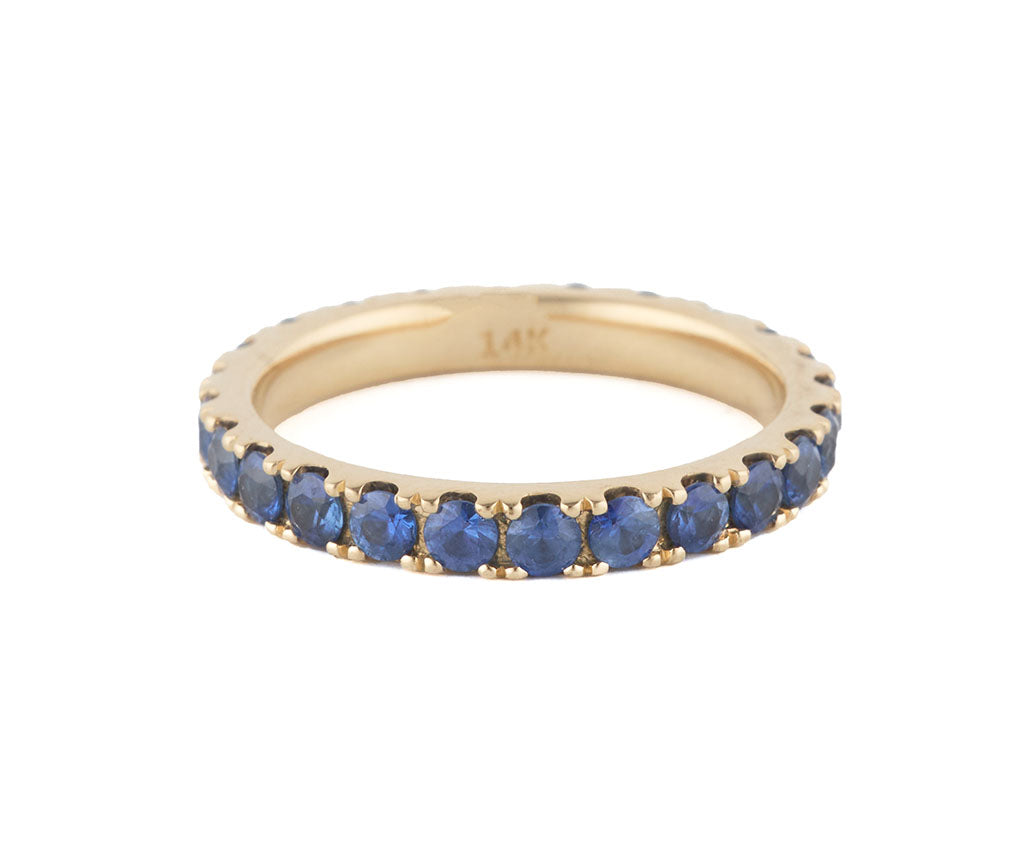 2.20ctw Blue Sapphire Eternity Band Ring in 14K