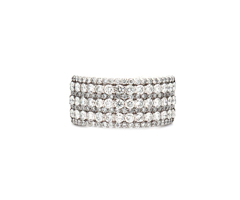 2.00ctw Diamond Multi Row Wide Band Ring in 14K