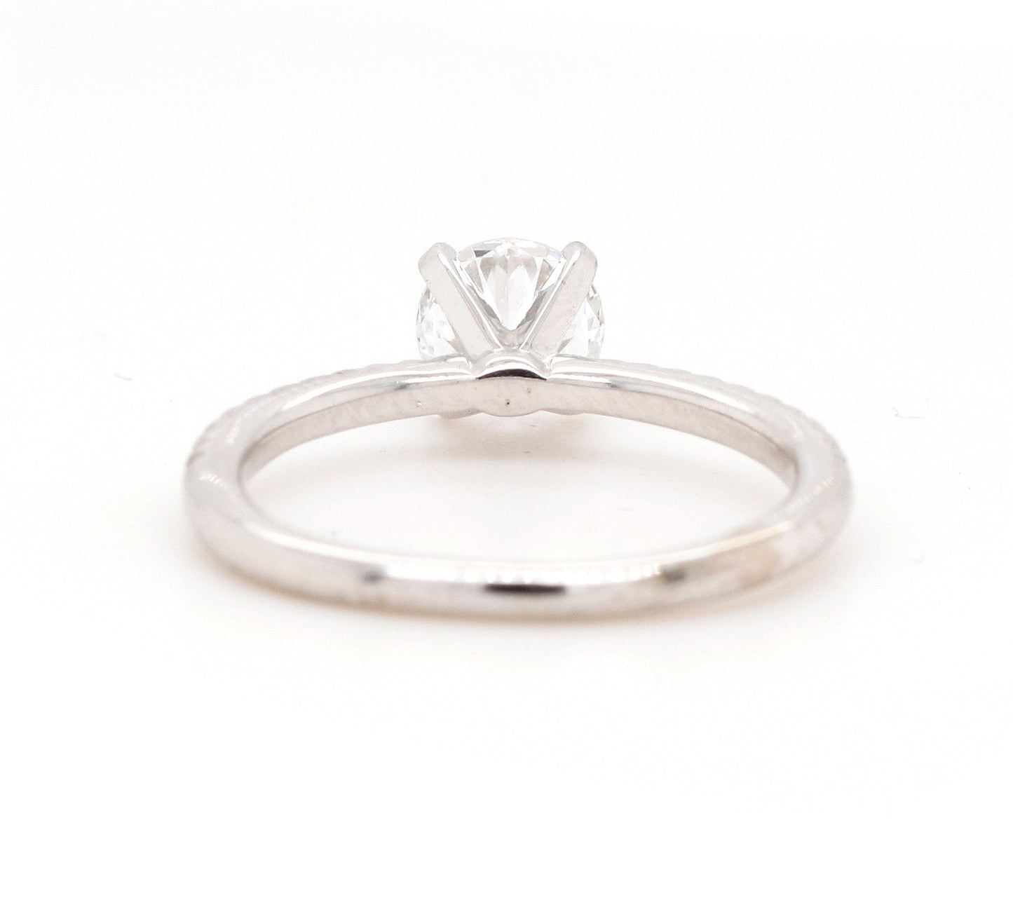 0.81ctw Round Diamond Straight Engagement Ring in 14K