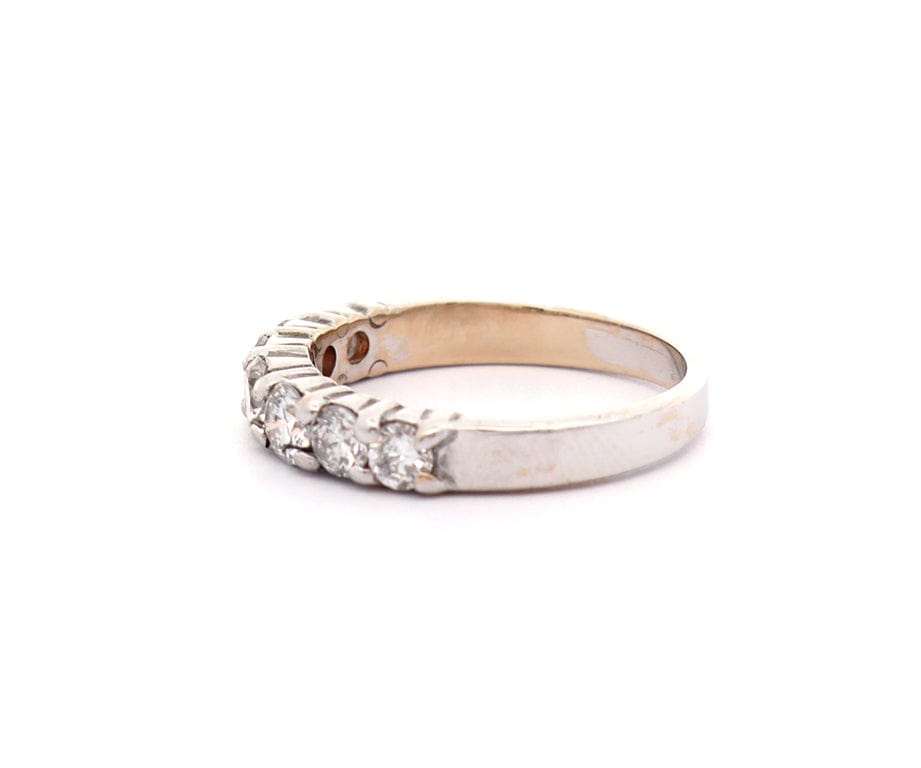 1.00ctw Round Diamond Seven Stone Wedding Band Ring in 14K