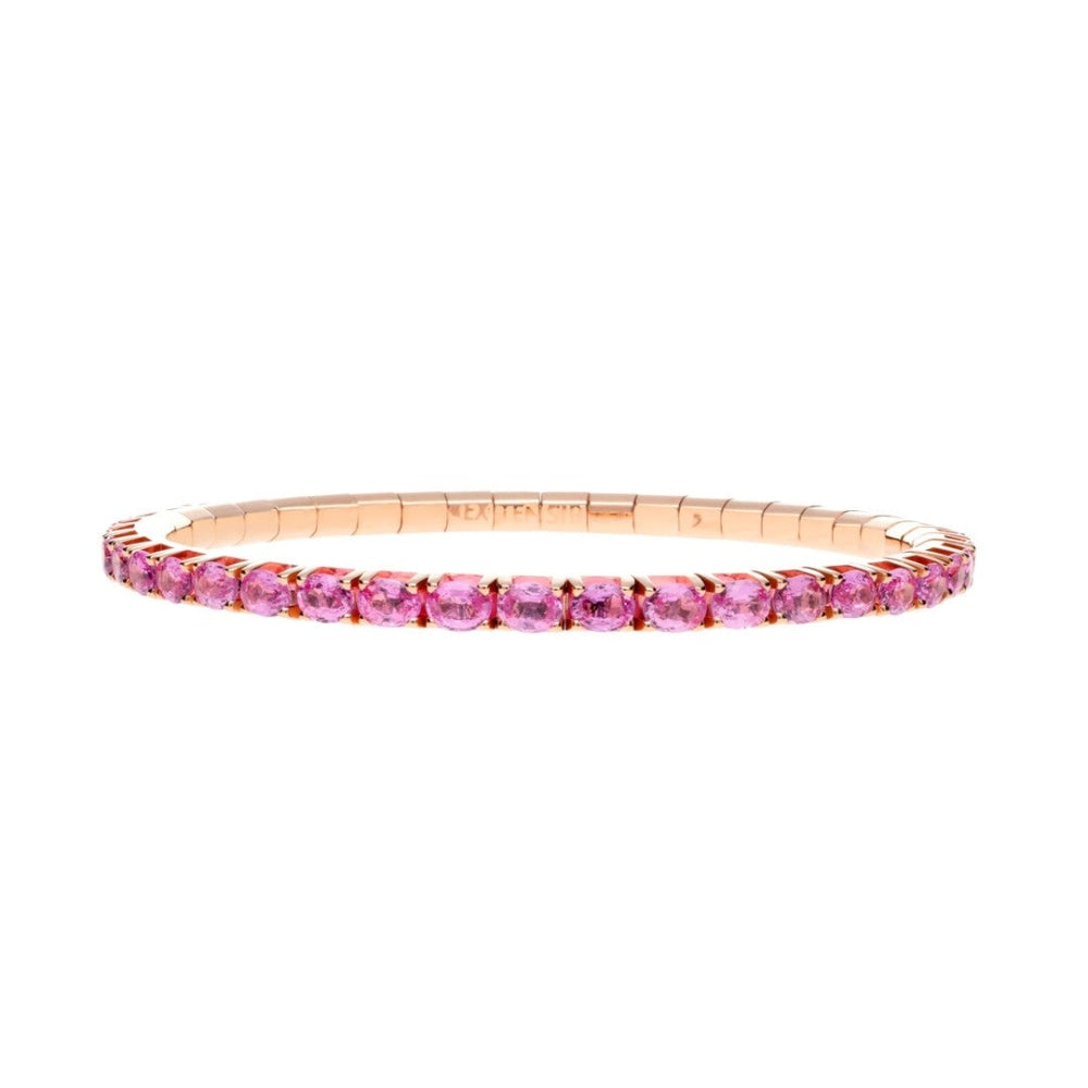 18K Rose Gold Pink Sapphire Extensible Bracelet