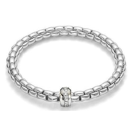 18K White Gold Diamond Flex Bracelet