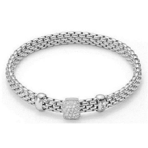 18K White Gold Diamond Flex Bracelet