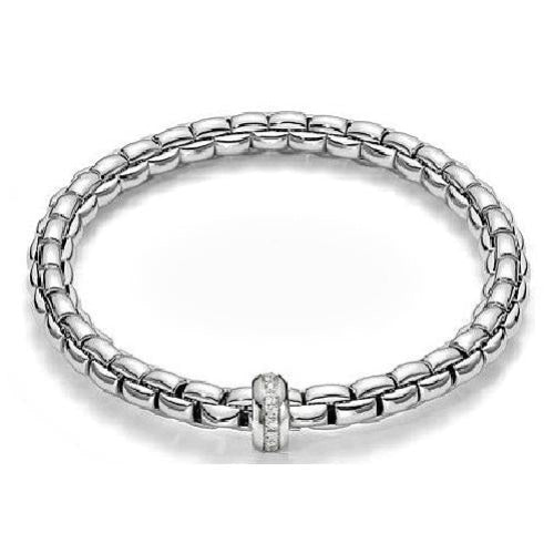 18K White Gold Diamond Flex Bracelet